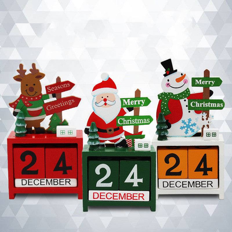 Christmas wooden calendar ornaments