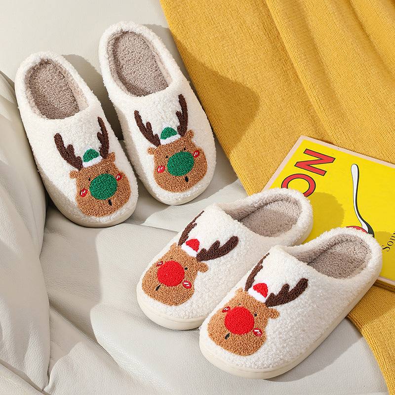 Merry Christmas - Moose Slippers